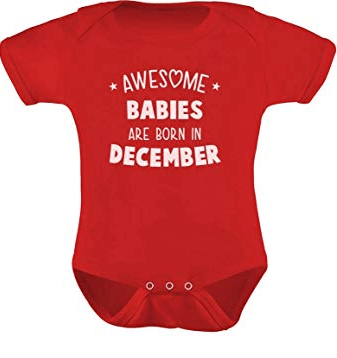 a December babies body suit